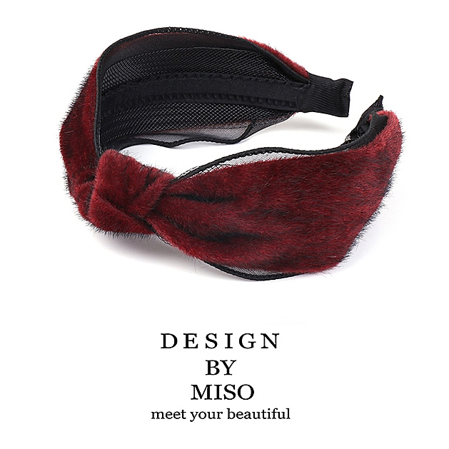 MISO original plush Korean hair ornament ins net red wide edge hair hoop autumn and winter new style head hoop hairpin simple Retro